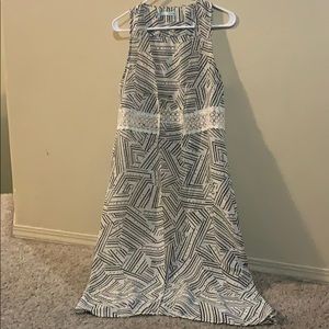 Black and white zigzag kimono